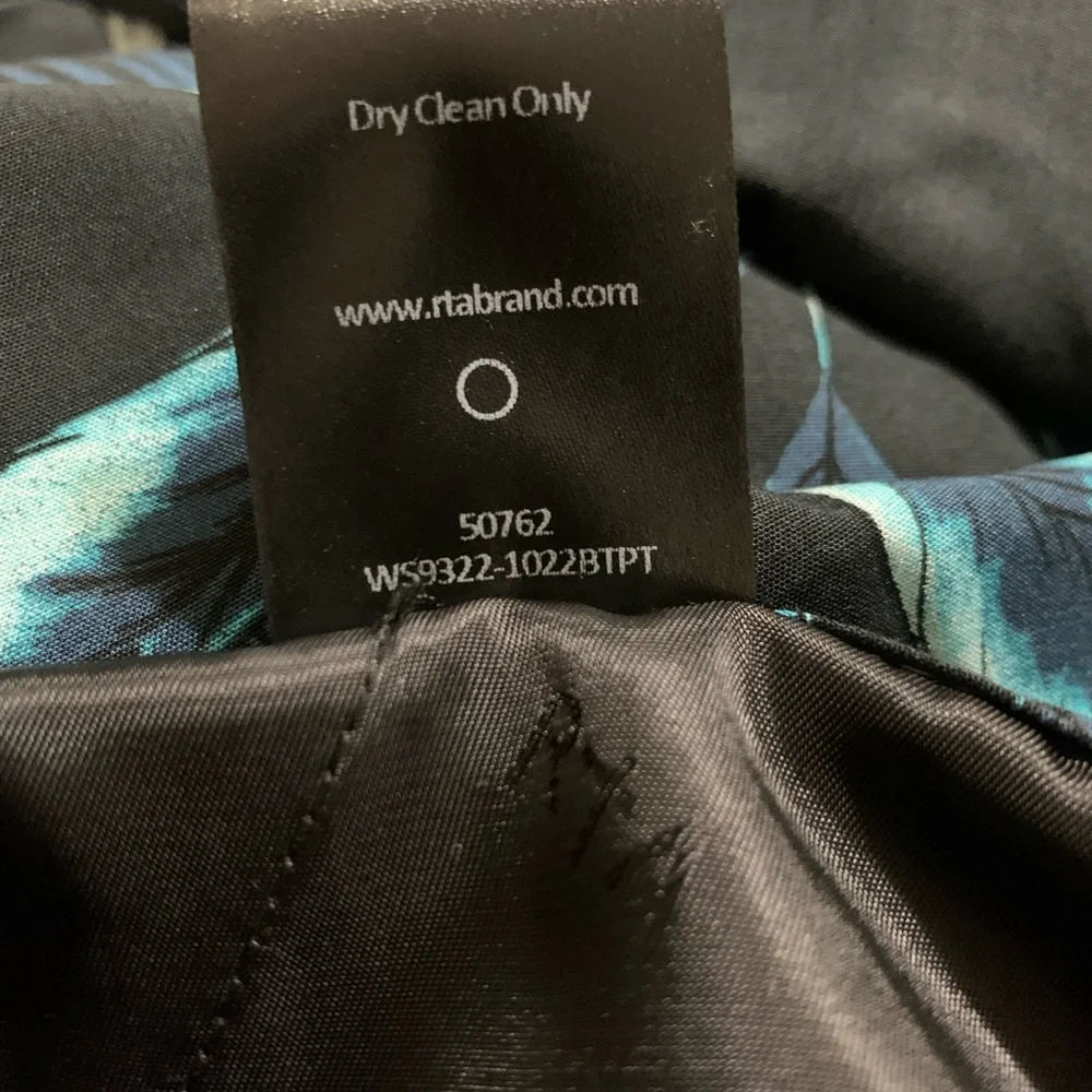 NWT RtA Black/Blue Taja Tropical Pants - Picture 8 of 13